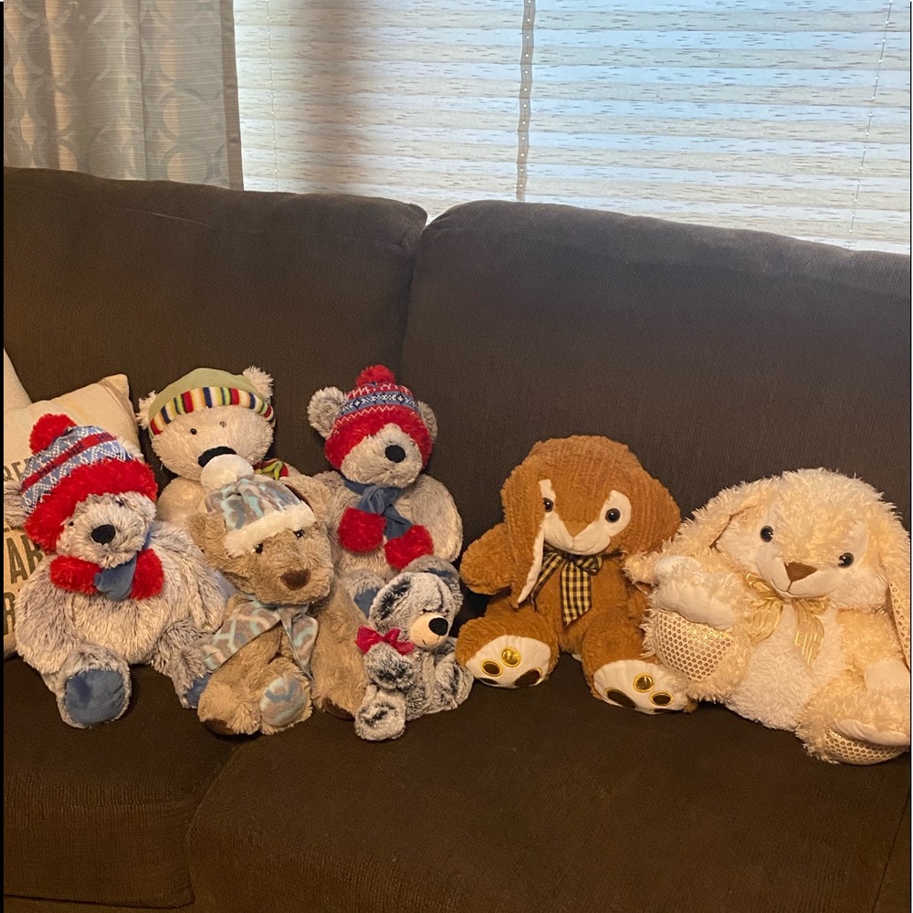 Adorable soft bears and bunnies